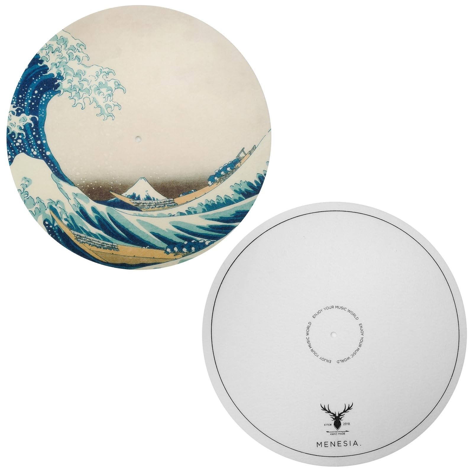 12 Inch Turntable Mat, Record Player Slipmat (Great Wave) | Felt Anti-Static ...