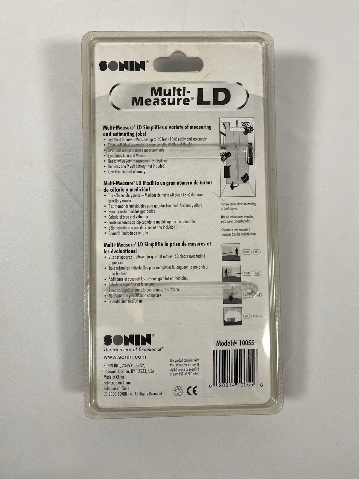 Sonin Multi-Measure LD - Ultrasonic Distance Measuring Device Tool