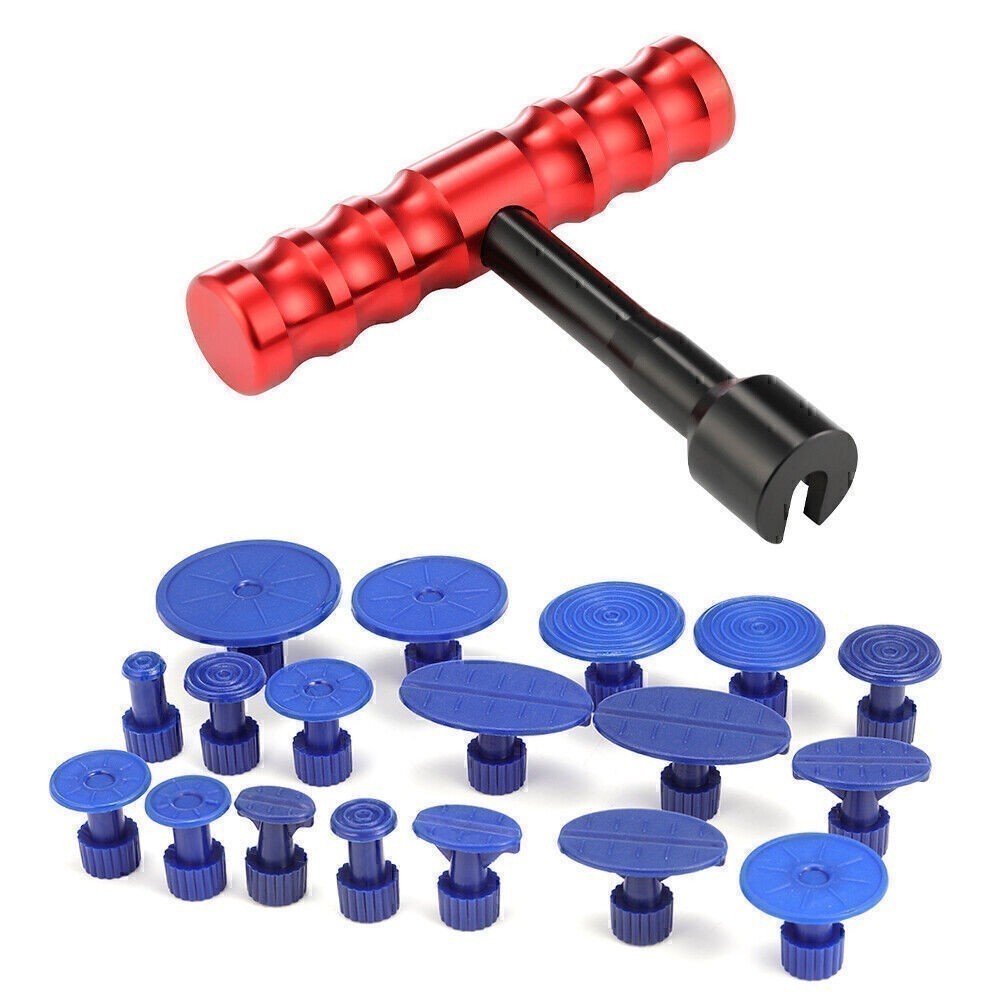 T-Bar Paintless Slide Hammer Dent Puller Repair Tool Removal Pulling Tabs Kit U#