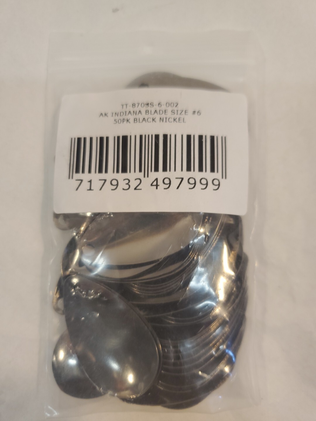 AK Indiana blade size #6 Black Nickel. 50 Pack