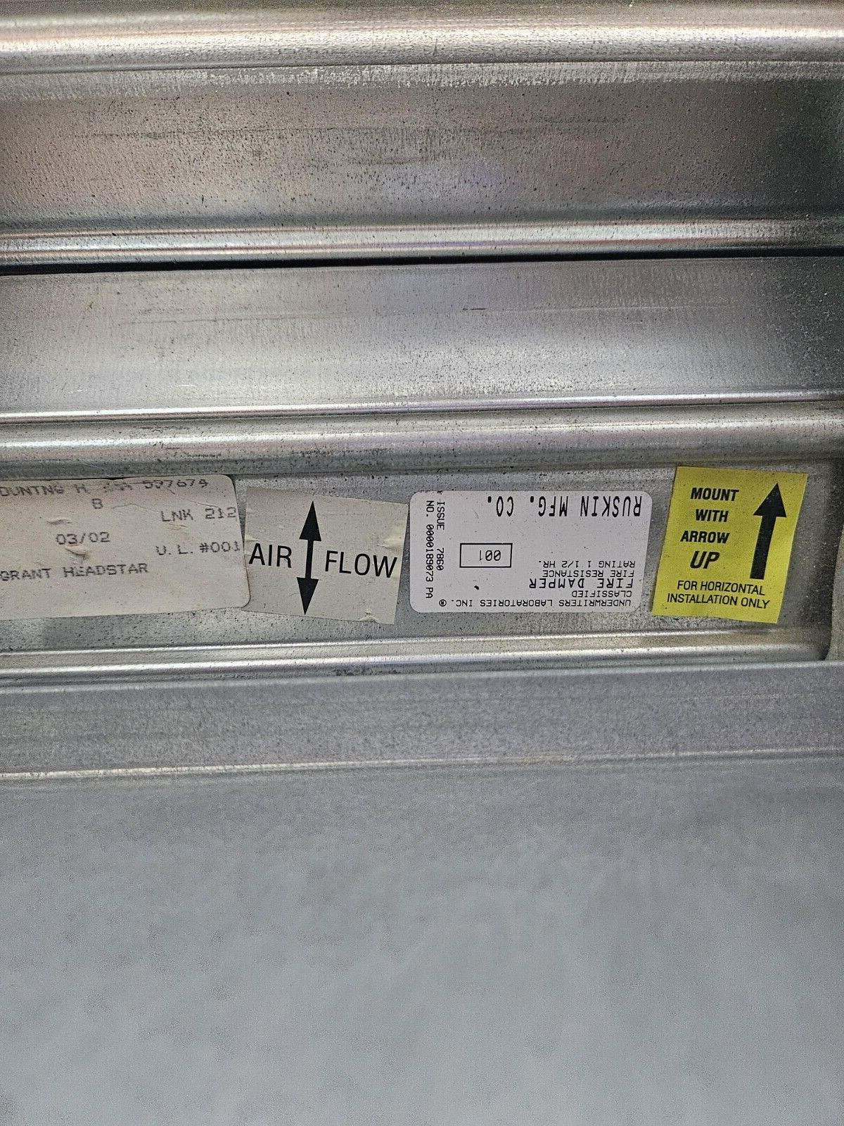 Ruskin 0000189073 PA Fire Damper