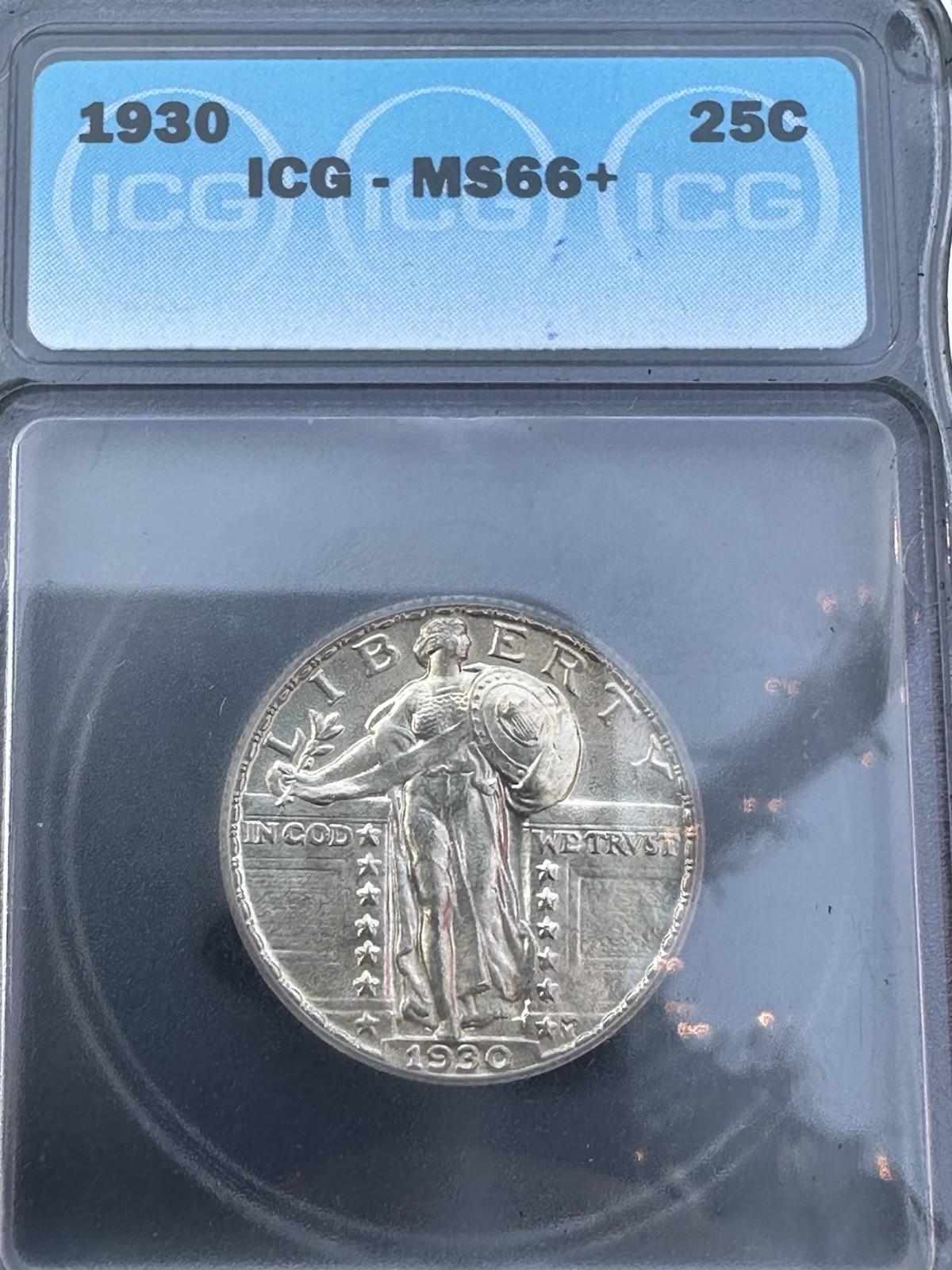 1930 Standing Liberty Quarter ICG MS66+ Nice Original Coin