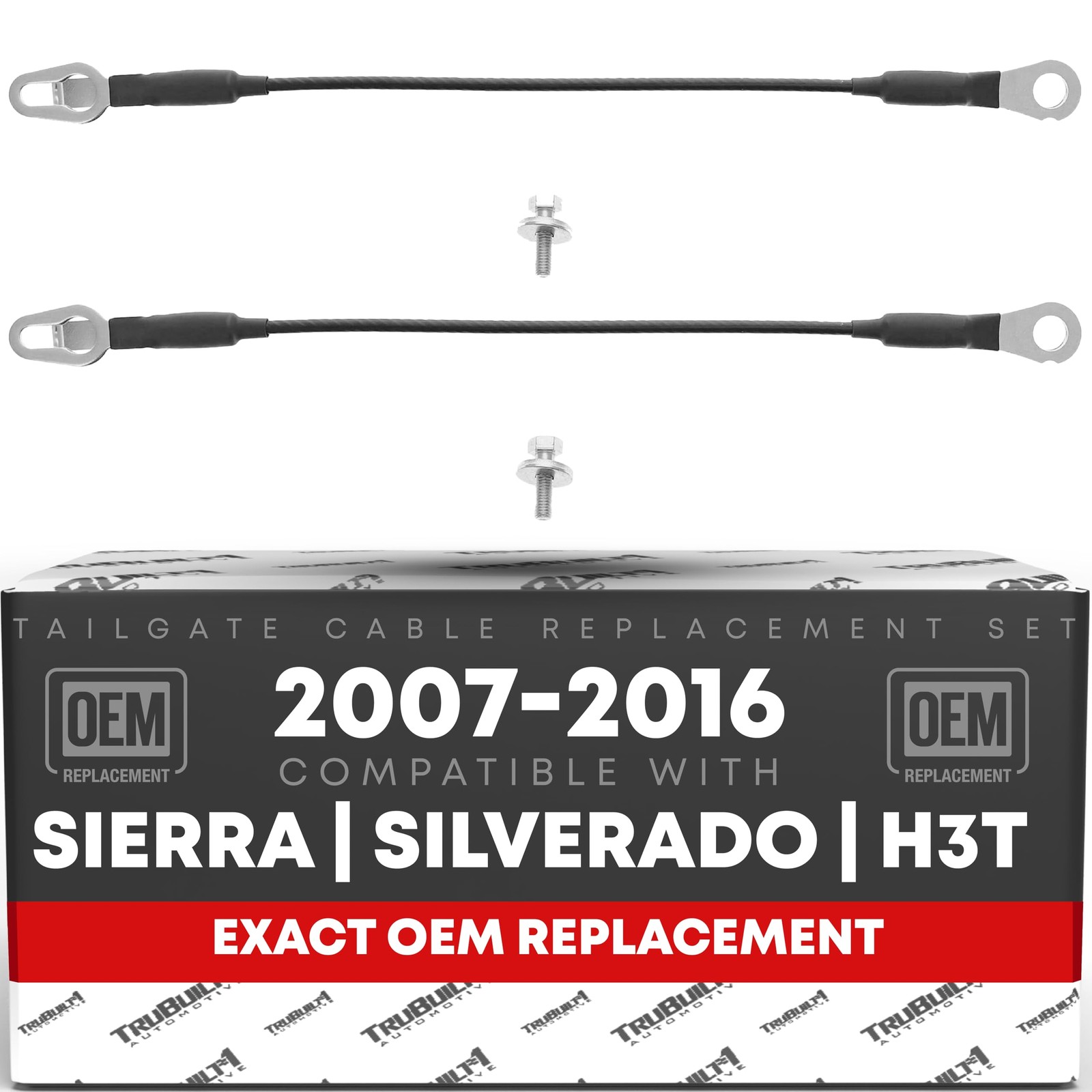 Tailgate Cable Replacement Set,, Rear Left & Right Side - Compatible with 200...
