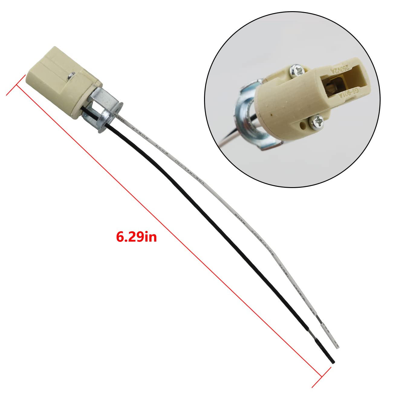 G9 Base Socket 5PCS G9 Ceramic Lamp Base Holder Connector, Led Halogen Light La