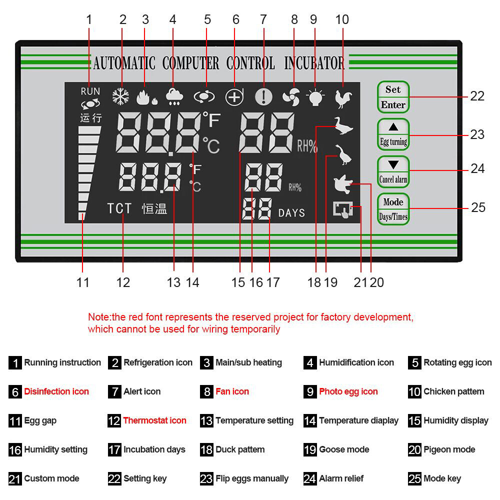 Multi-function Incubator Control System Intelligent Hatching IncubatorController