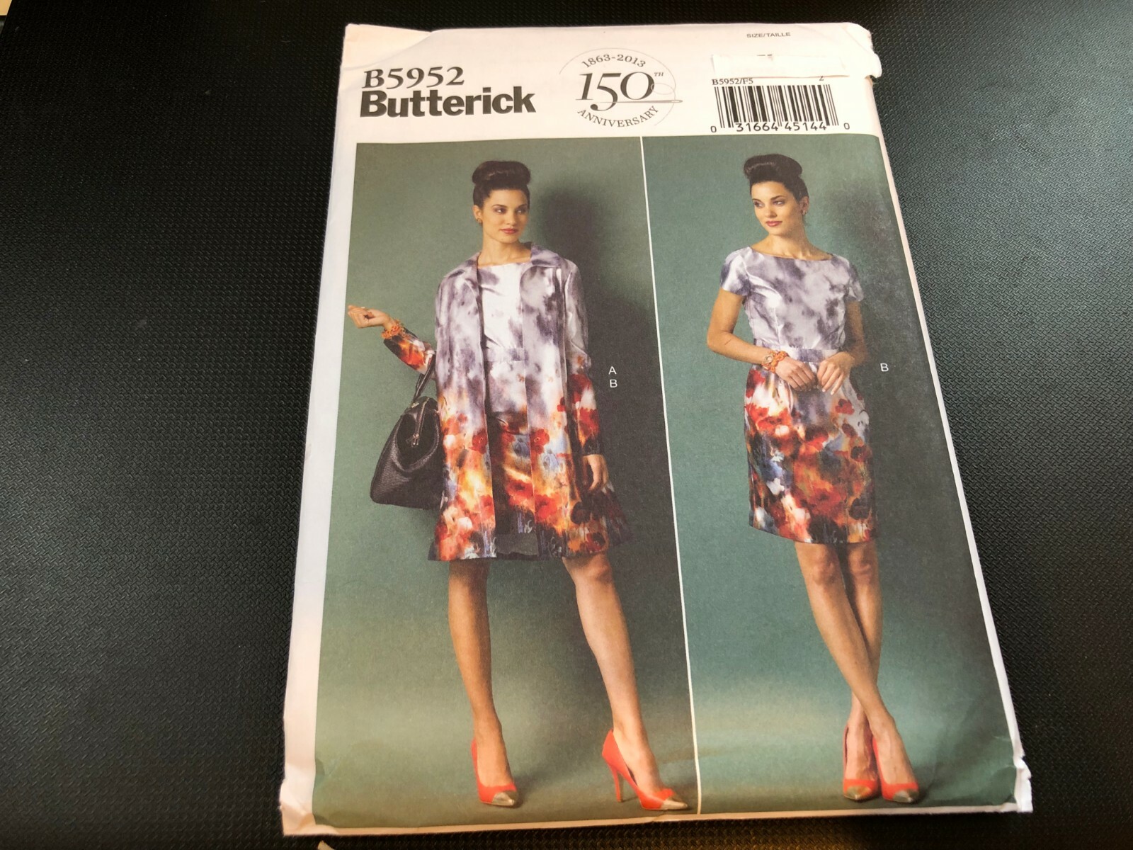 Butterick Pattern B5952 Misses Jacket w/Collar~ Belt ~ Dress w/Cap Sleeves