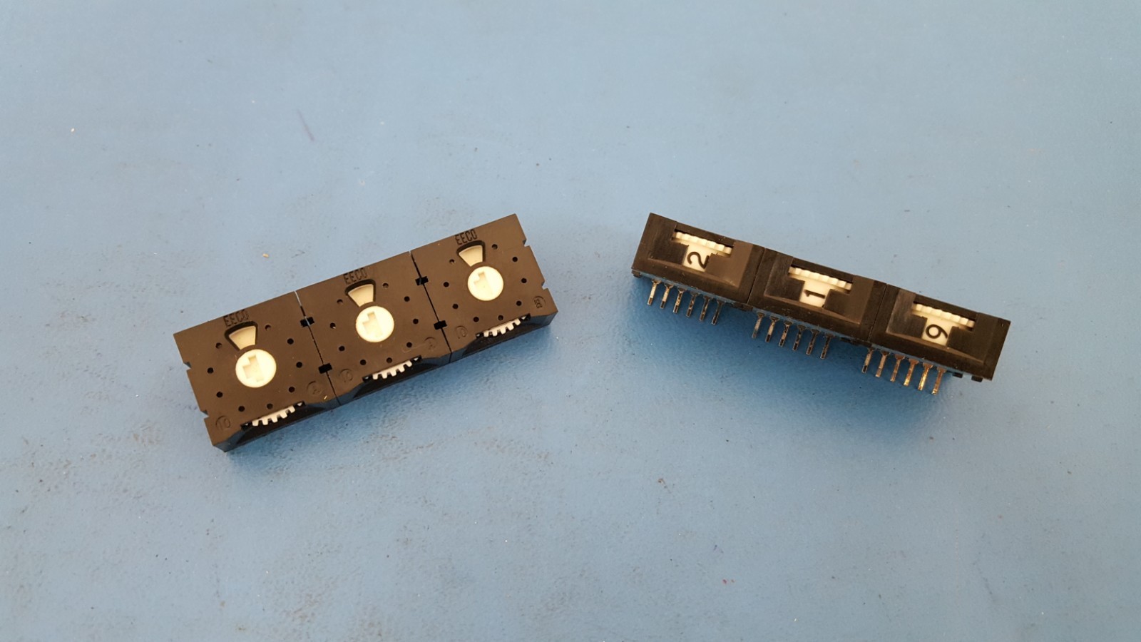 EECO Strip switch 0-9 BCD Rotary Switch, 3A211002G, T/WHEEL 10 POS BCD CCW, PCB