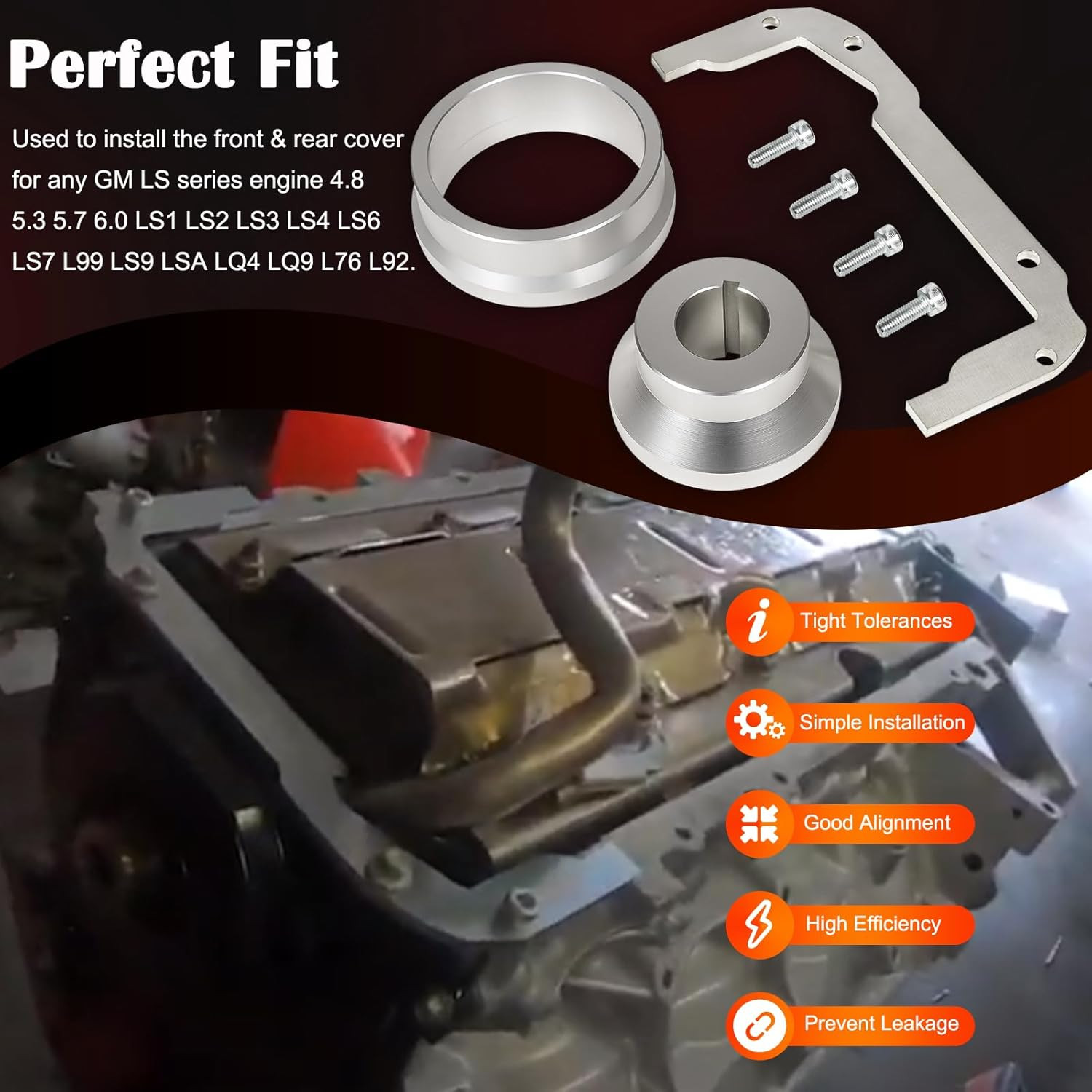 Front and Rear Cover Billet Alignment Tool & Oil Pan Alignment Tool Fits for LS