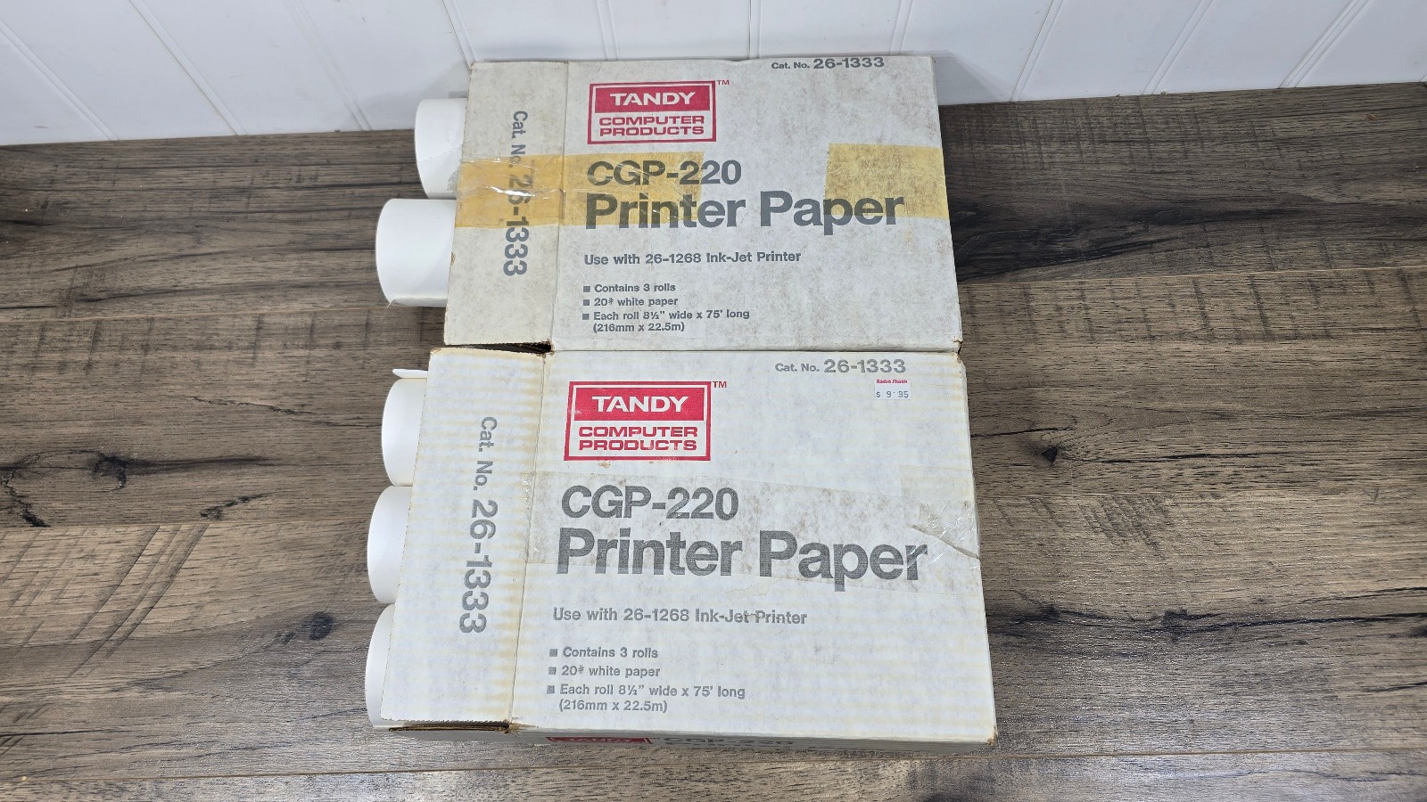Tandy 26-1333 CGP-220 5-rolls 8 1/2" Printer paper for 26-1268 Inkjet Printer