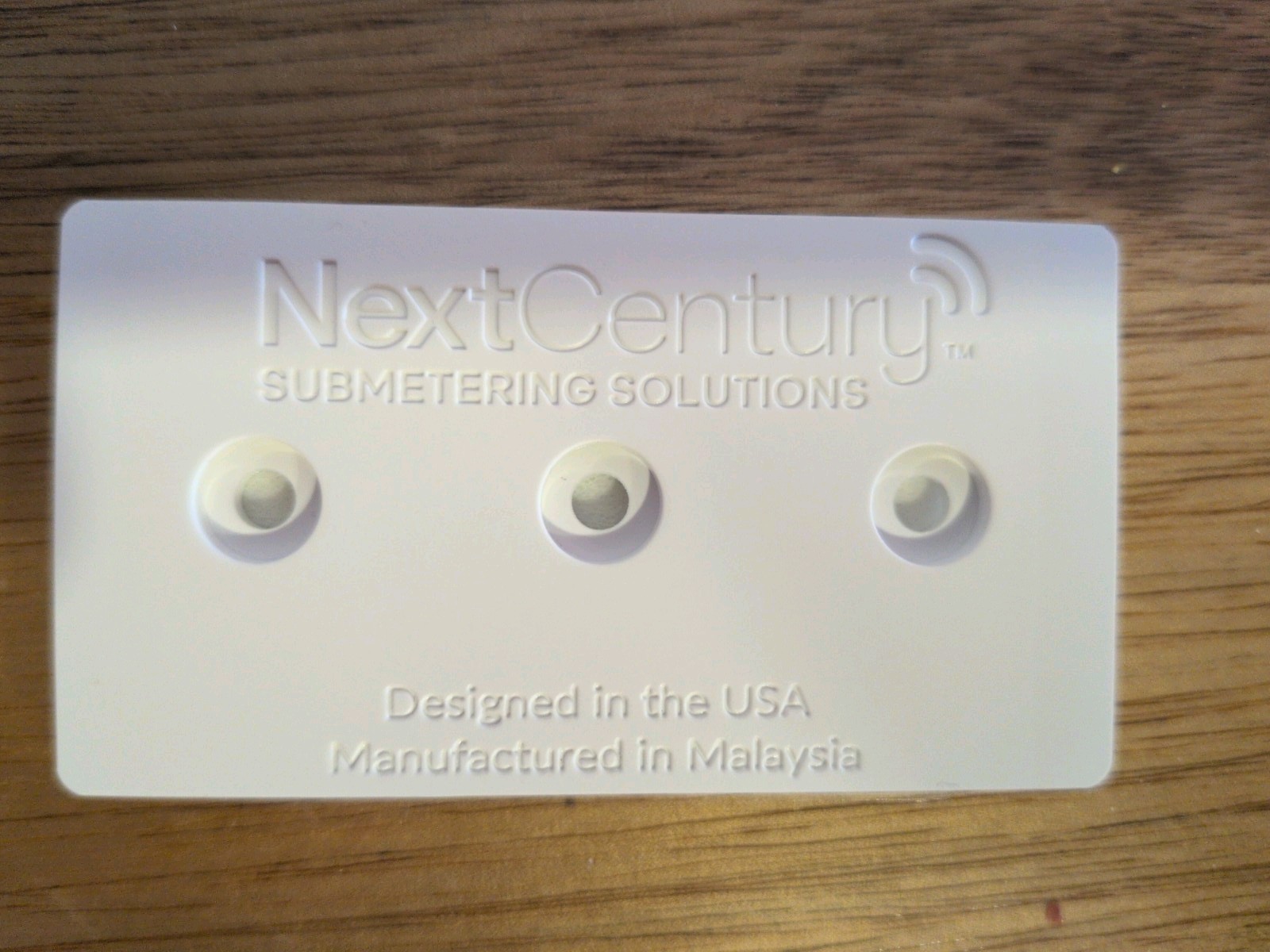 NextCentury Meter Mounting Plate Plastic White
