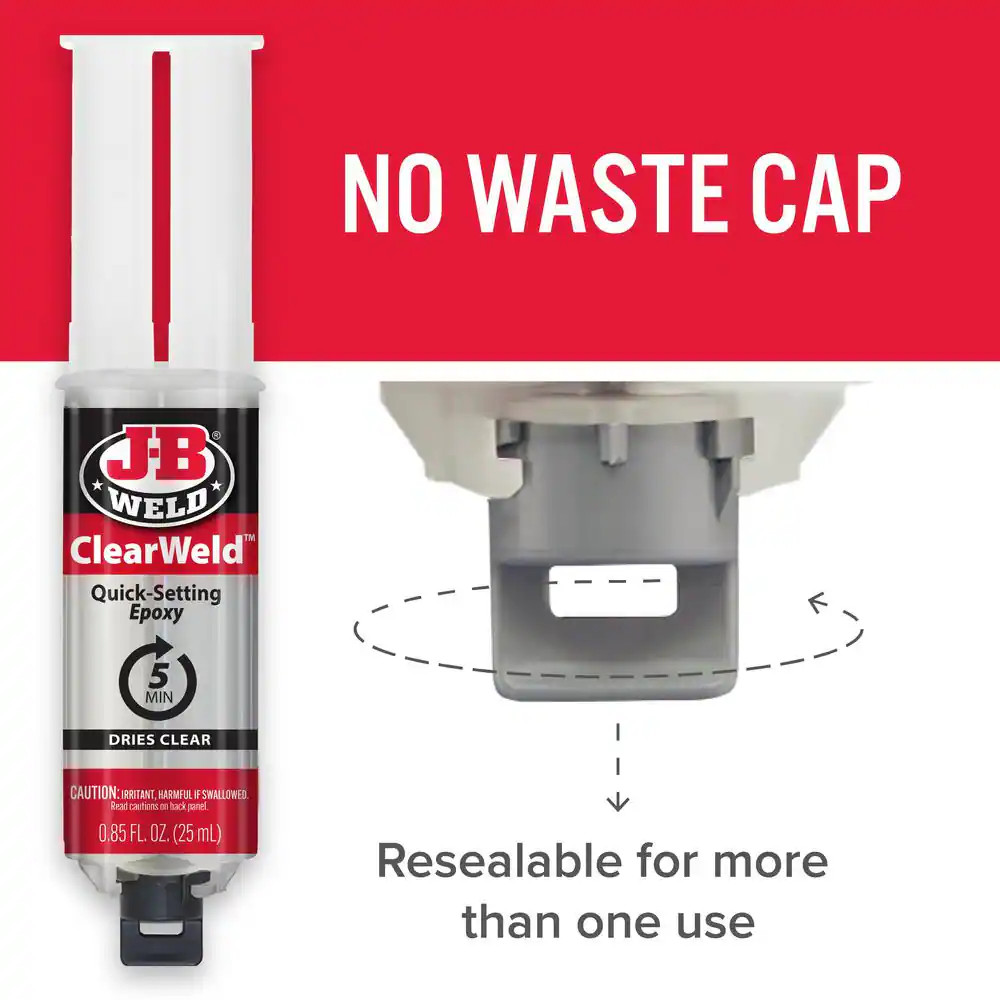 0.85 Oz. Clearweld Quick-Set Epoxy Syringe