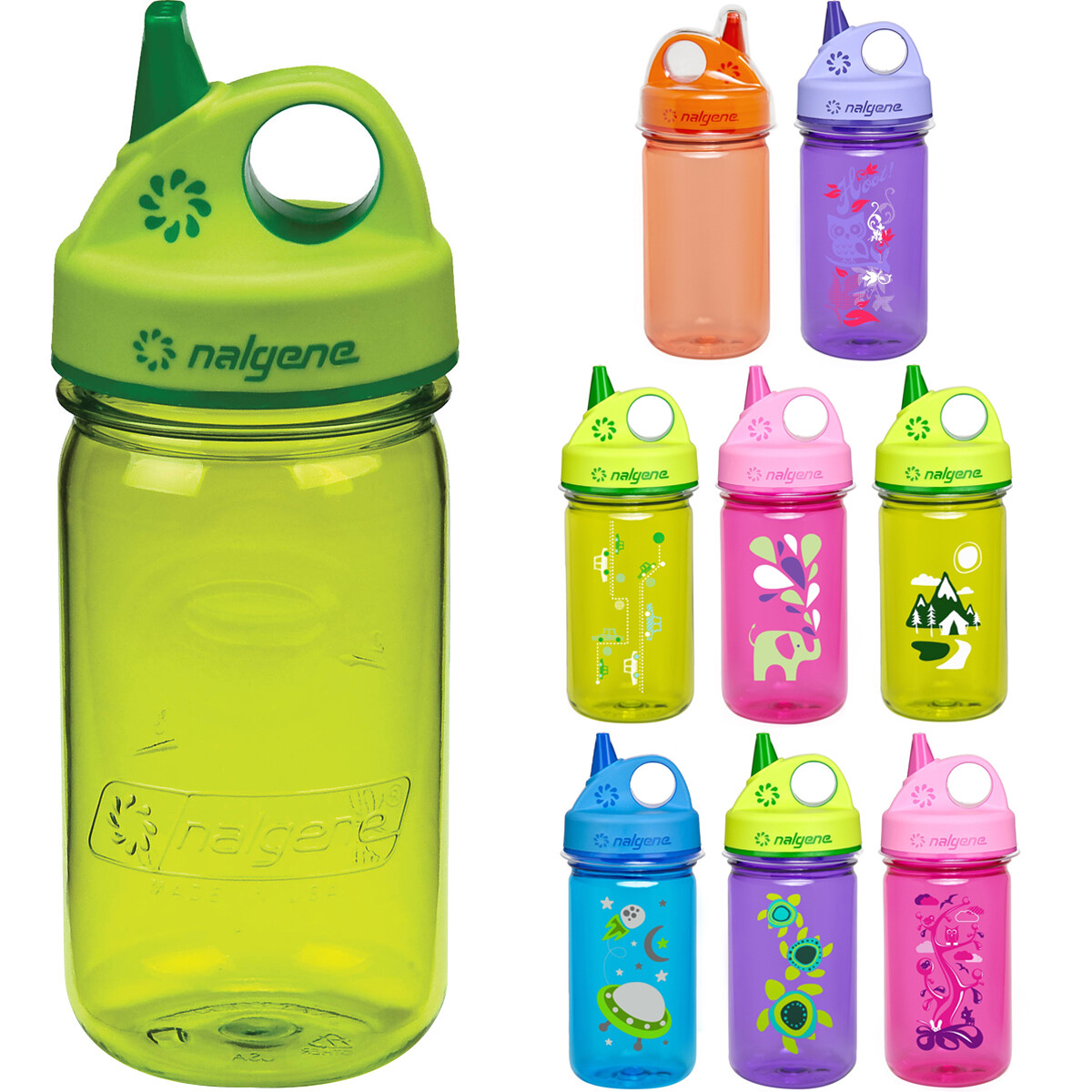 Nalgene Tritan Grip 'n Gulp 12 oz. Water Bottle