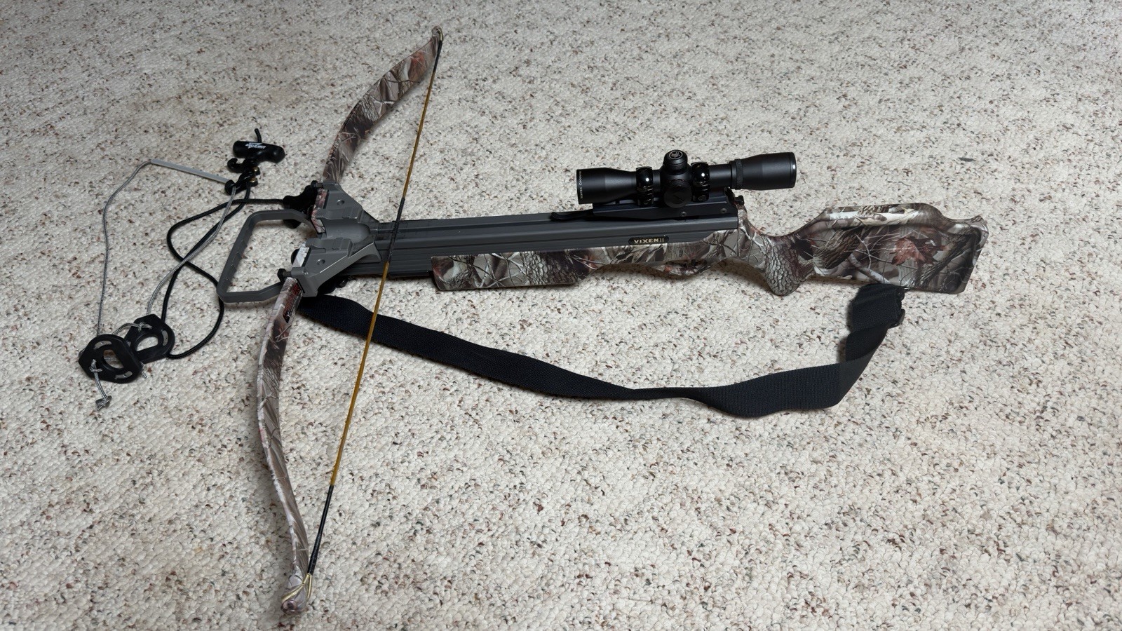 Excalibur Camouflage Crossbow with Scope, Quiver, Bolts, and Case