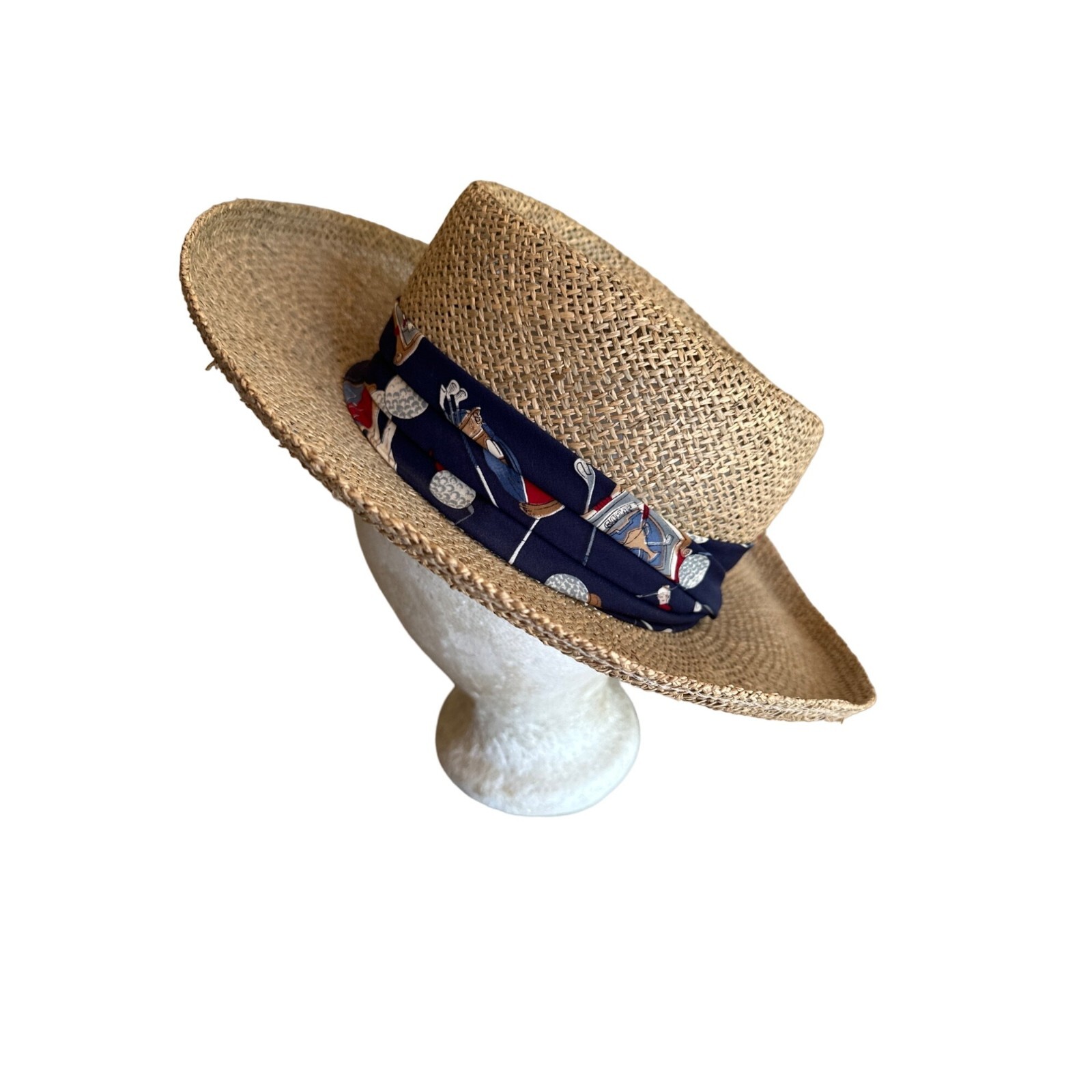 Mens Woven Panama Golf Hat One Size