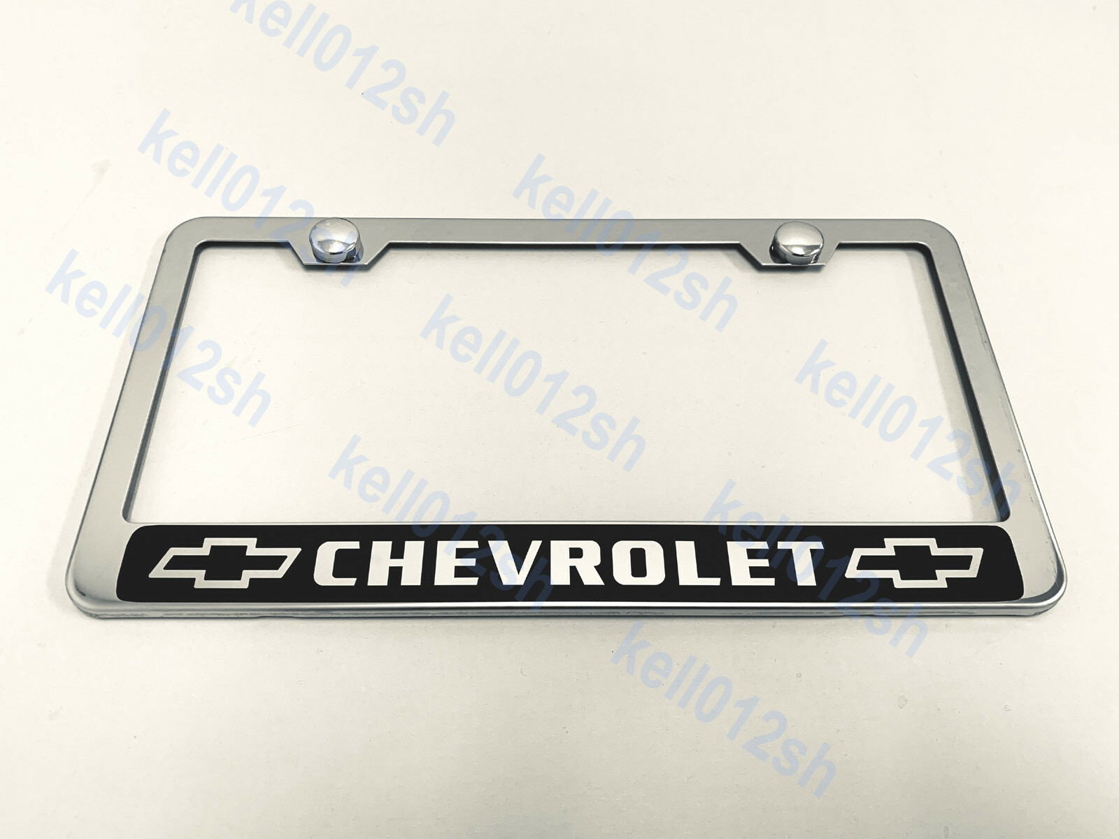 1 pc [ChevyReserved Style] STAINLESS STEEL CHROME License Plate Frame