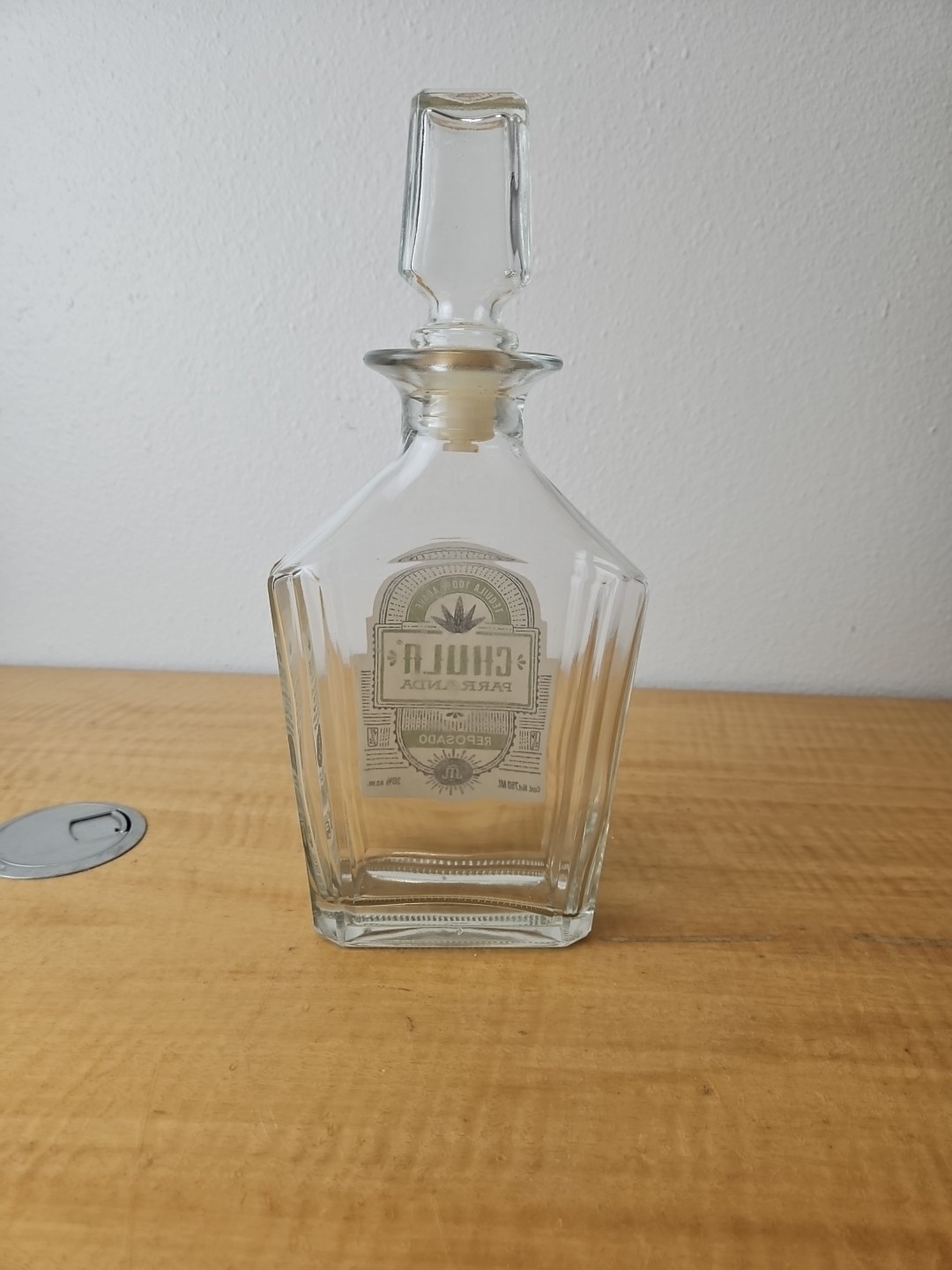 Chula Parranda Reposado Tequila Empty Bottle green label