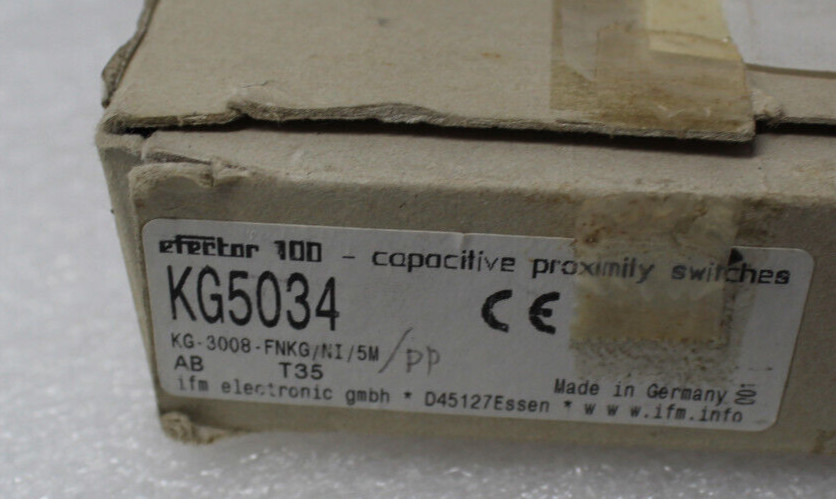 NEW IFM EFECTOR KG5034 KG-3008-FNKG /NI/5M CAPACITIVE PROXIMITY SWITCHES