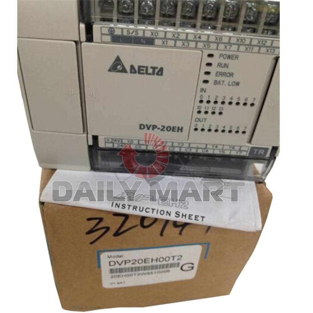 New in Box Delta DVP20EH00T2 20-Point 12DI 8DO NPN Transistor
