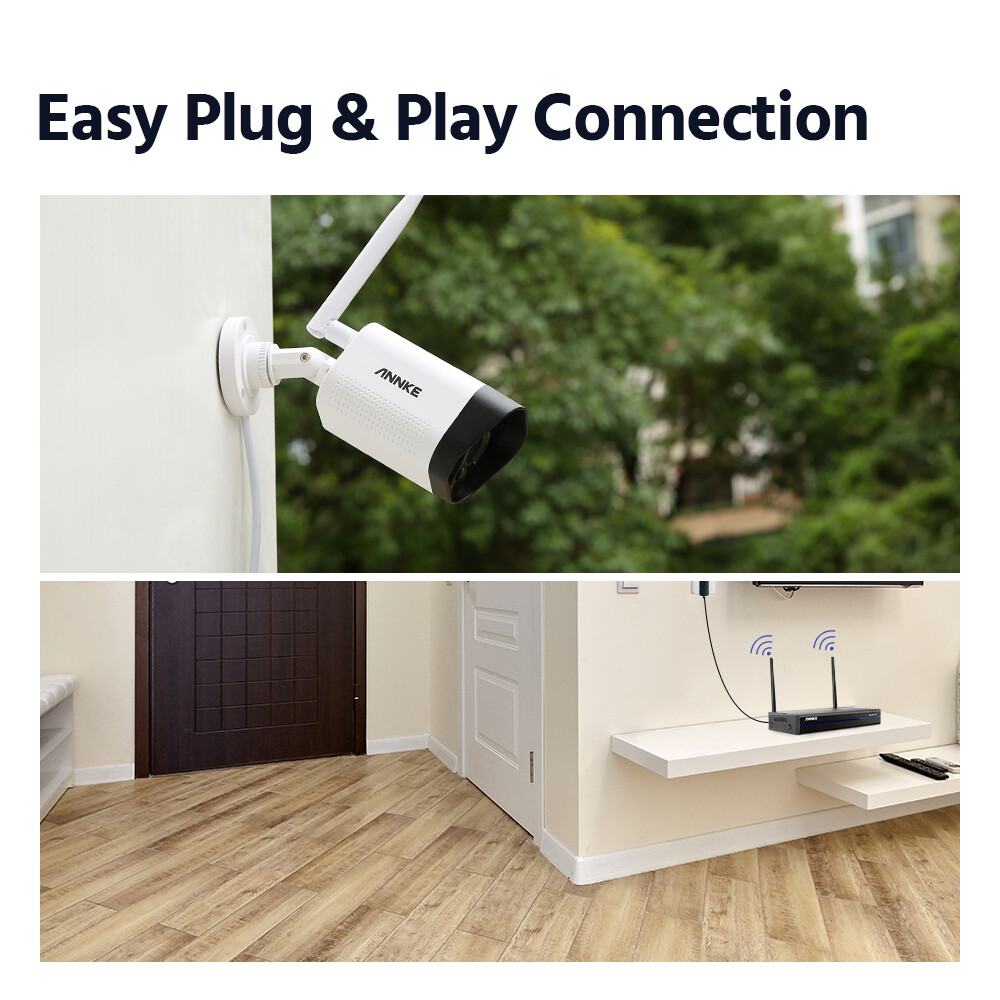 ANNKE 5MP Wifi 8CH NVR 3MP Outdoor Wireless Security Camera System Audio Record
