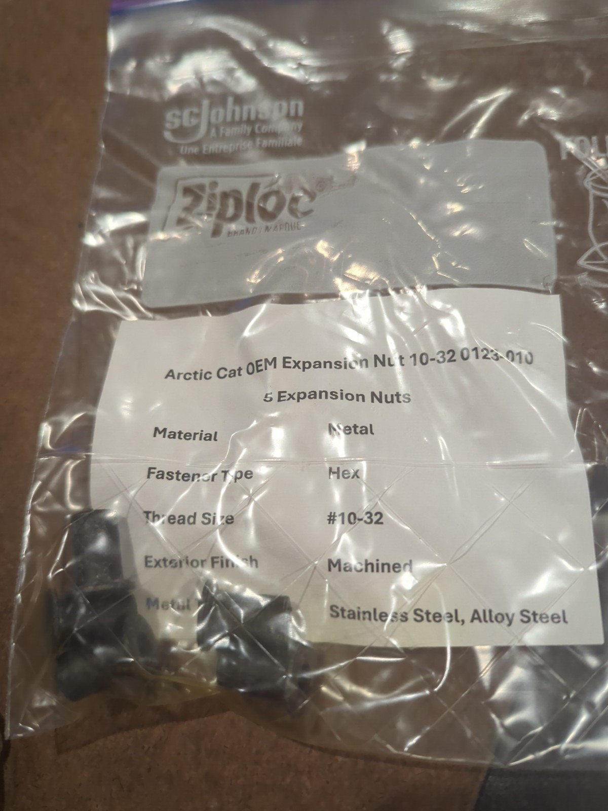 Arctic Cat Cougar Mountain Zrt 600 Nut Expansion 10-32 0123-010 Oem (QTY-4)  S37