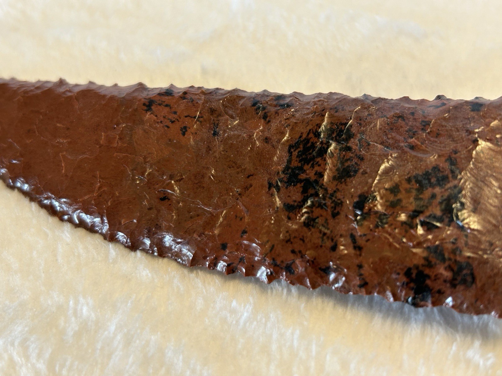 Handmade Mahogany Obsidian Knife