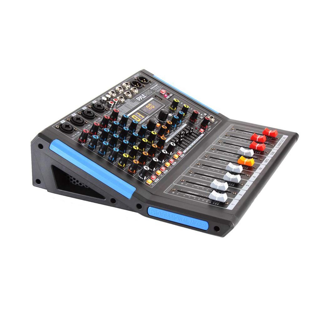 Pyle 4-Channel Bluetooth Studio Audio Mixer-DJ Sound 4 Channel, Black