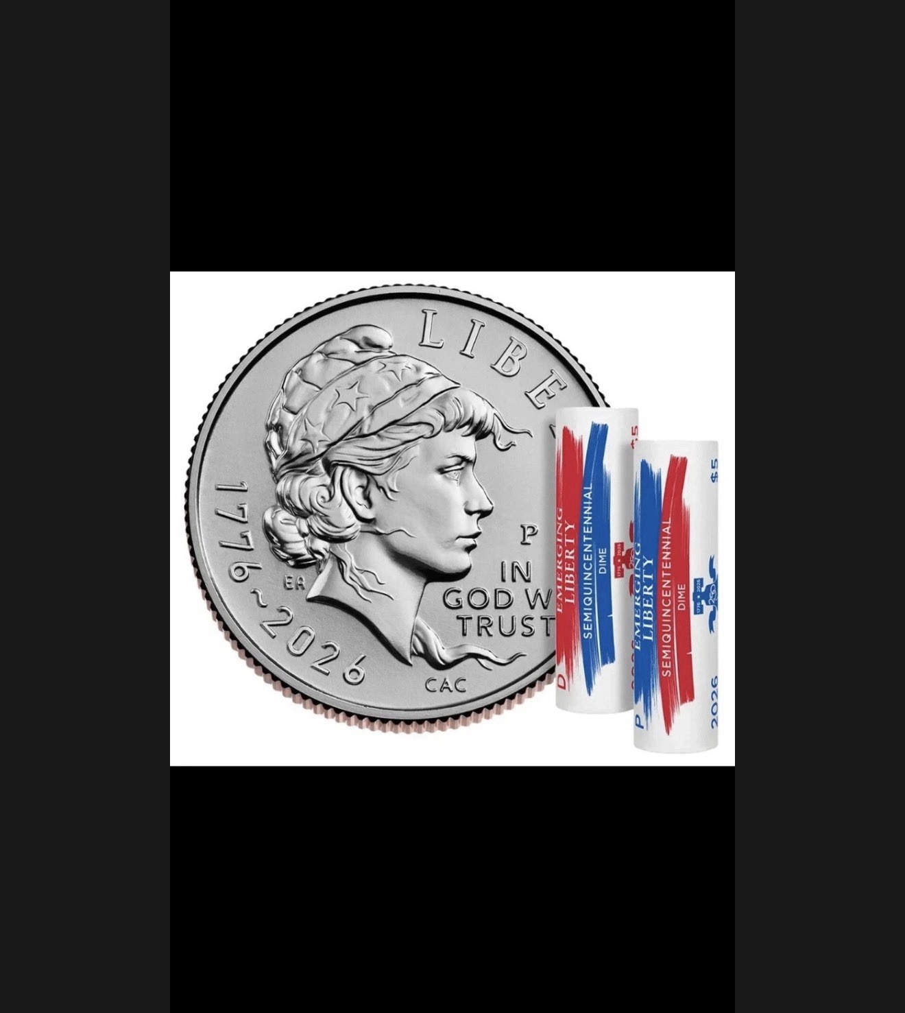 2026 Emerging Liberty Dime **MINT**WRAPPED**ROLLS** One Of Each D, P In Hand