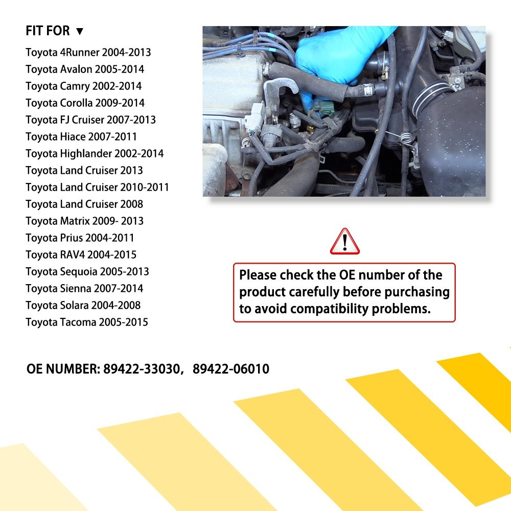 89422-33030 Engine Coolant Temperature Sensor Cooling Sender For Toyota SU6775