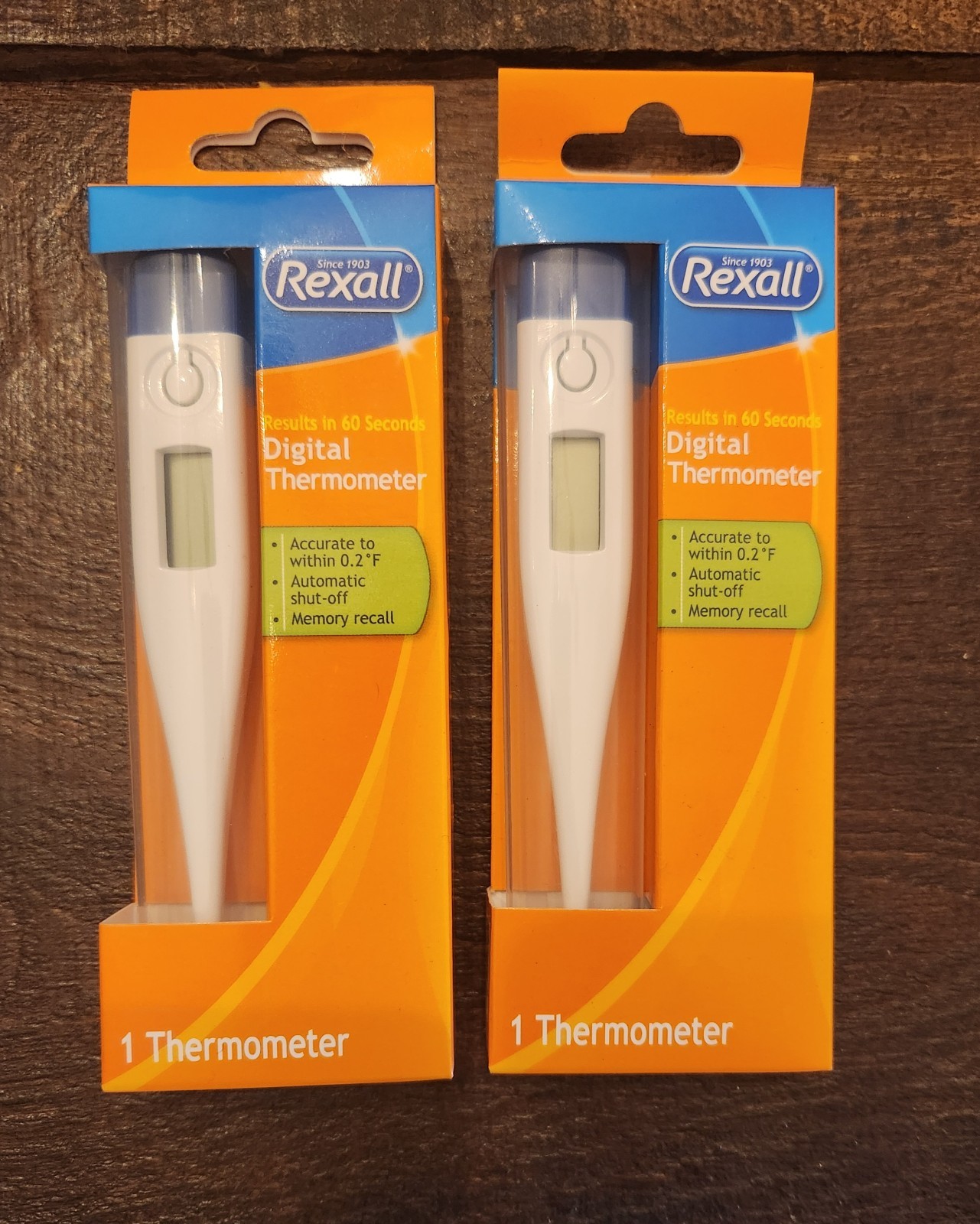 Brand new Digital Thermometer. Rexall. 2 Brand New Never Opened.