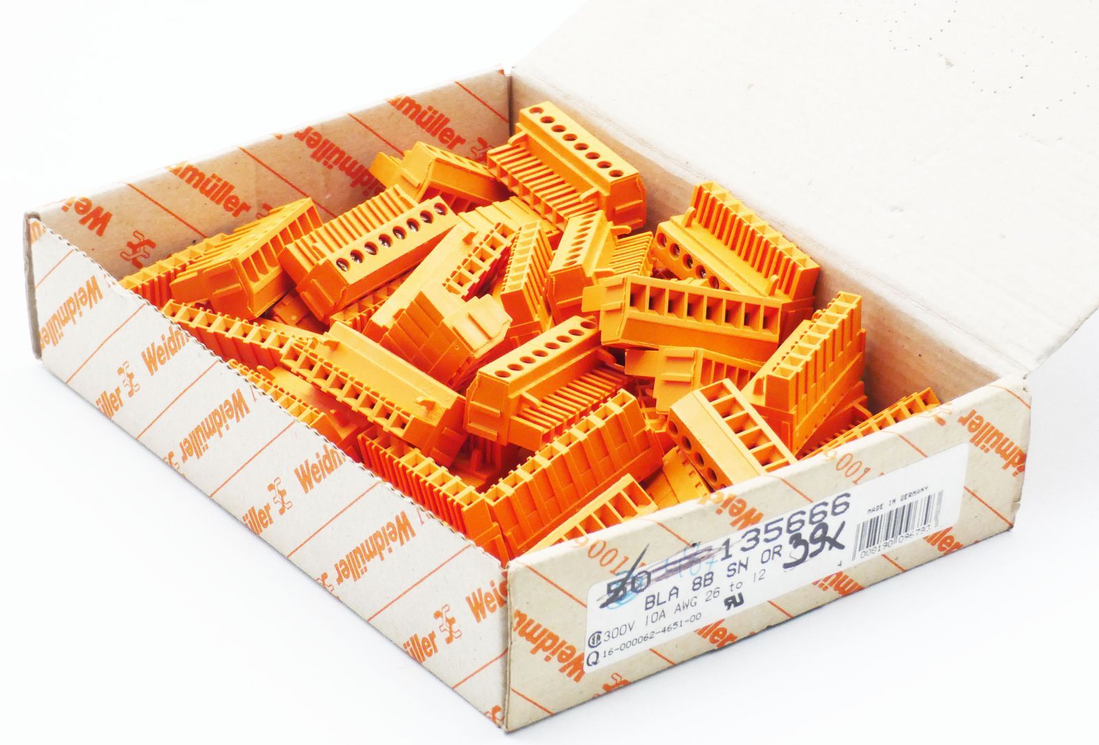 39x Weidmüller 135666 BLA 8B SN OR PCB connectors -unused-