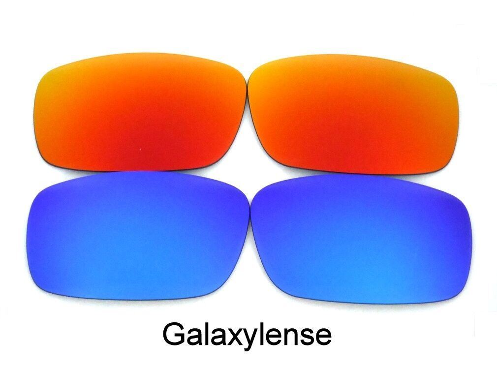 Galaxy Replacement Lenses For Oakley Crankshaft Blue/Red Polarized 2 Pair