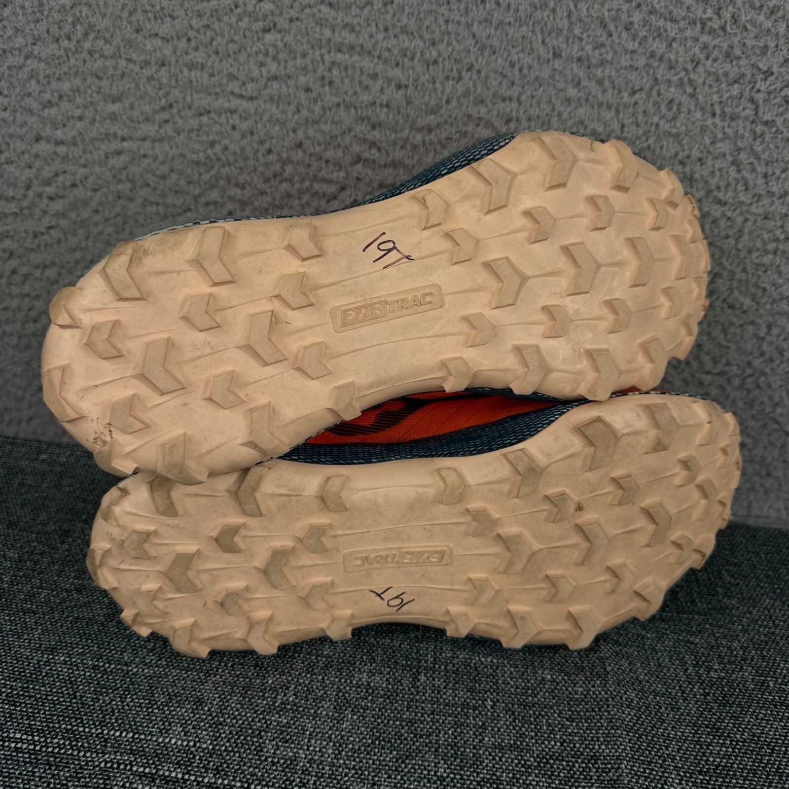Saucony Shoes Mens Size 10 Orange Endorphin Trail Running Speedroll Technology