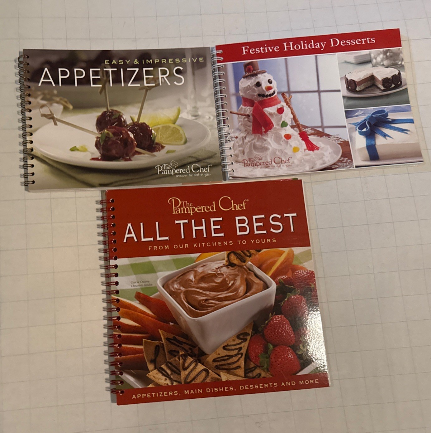 Pampered Chef 3 Pack Collection of Cookbooks Very Nice