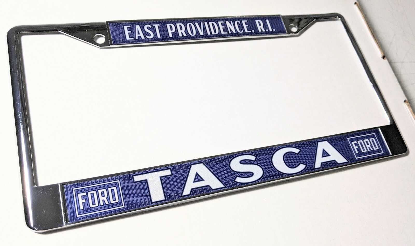 Tasca Ford License Plate Frame - Thunderbolt Boss Mustang Drag Racing