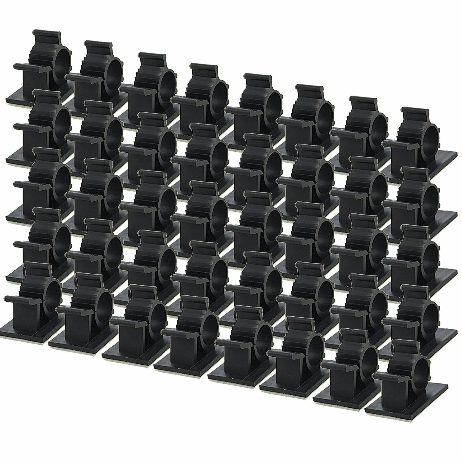 40 Pcs 3/8" inch Self Adhesive Adjustable Wire Cable Ties Clamps Sticker Clips