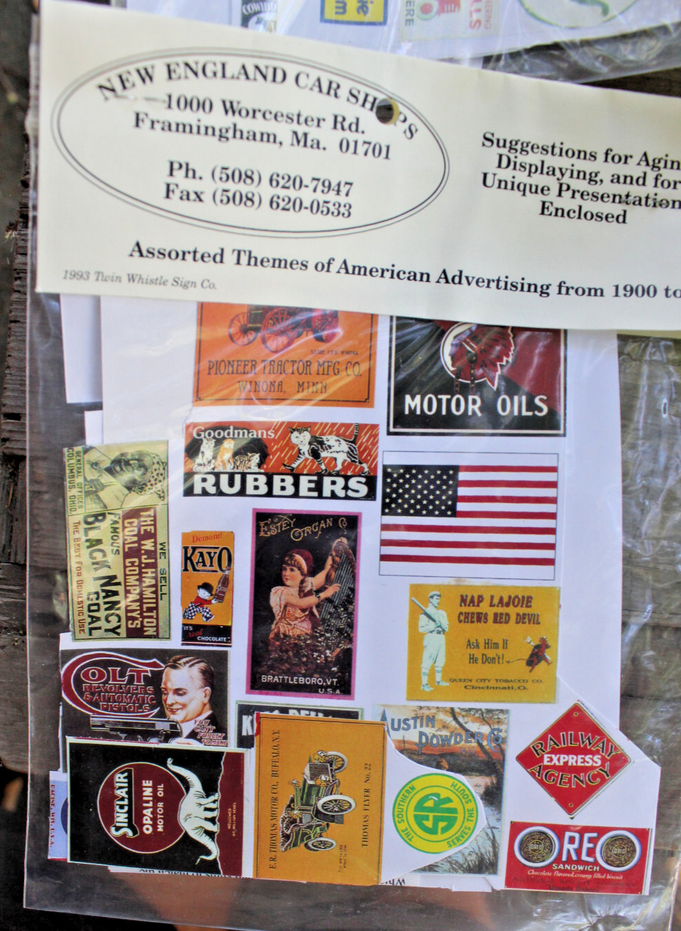 9 Packs of Vintage Little Ads Posters & Billboards for O Scale