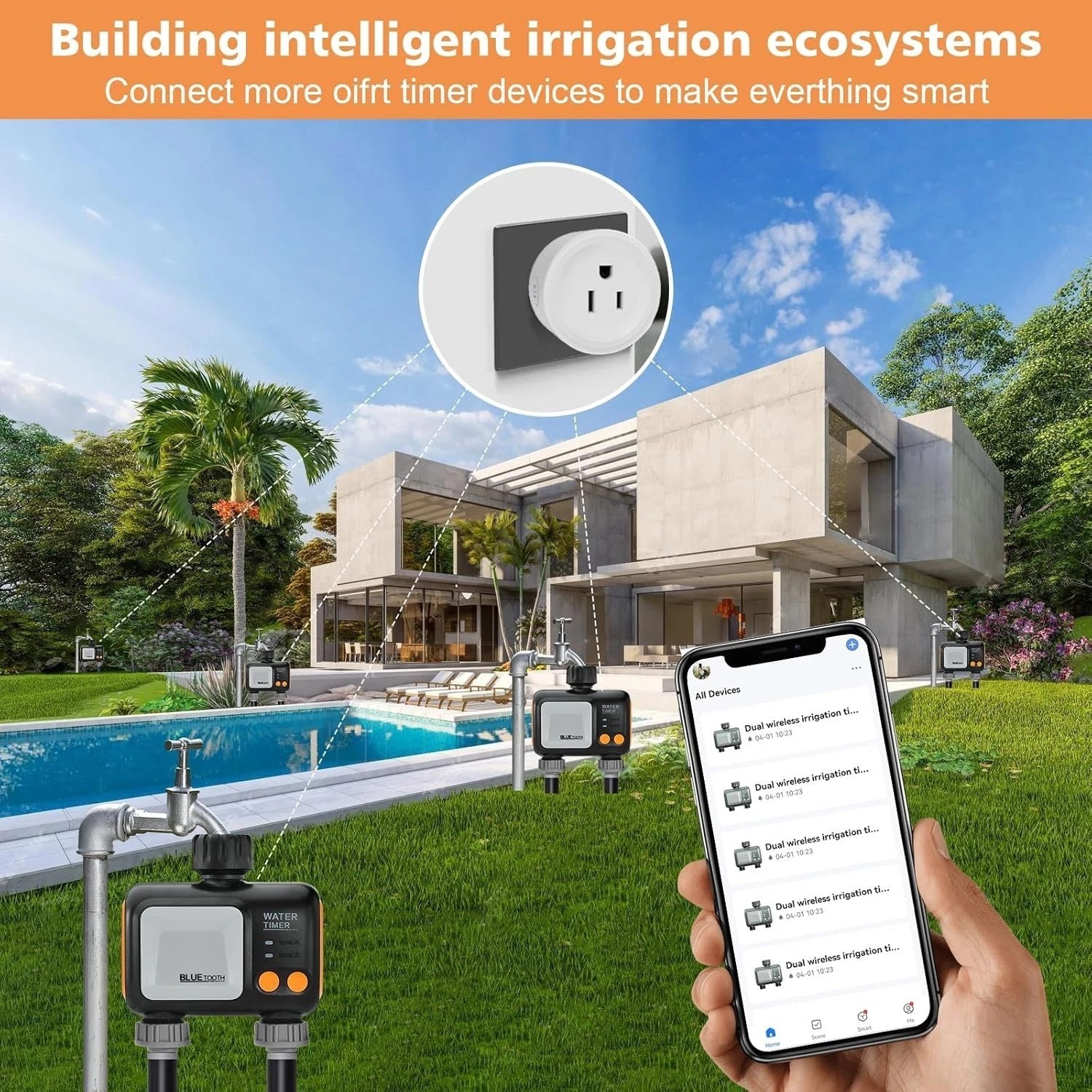 Smart Irrigation Controller, 2 Independent Watering Systems