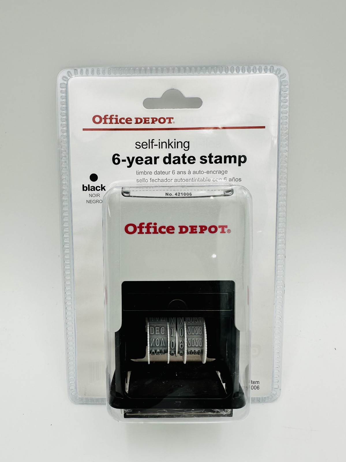 Office Depot Brand Self-Inking 6-Year Date Stamp **Out of Date**