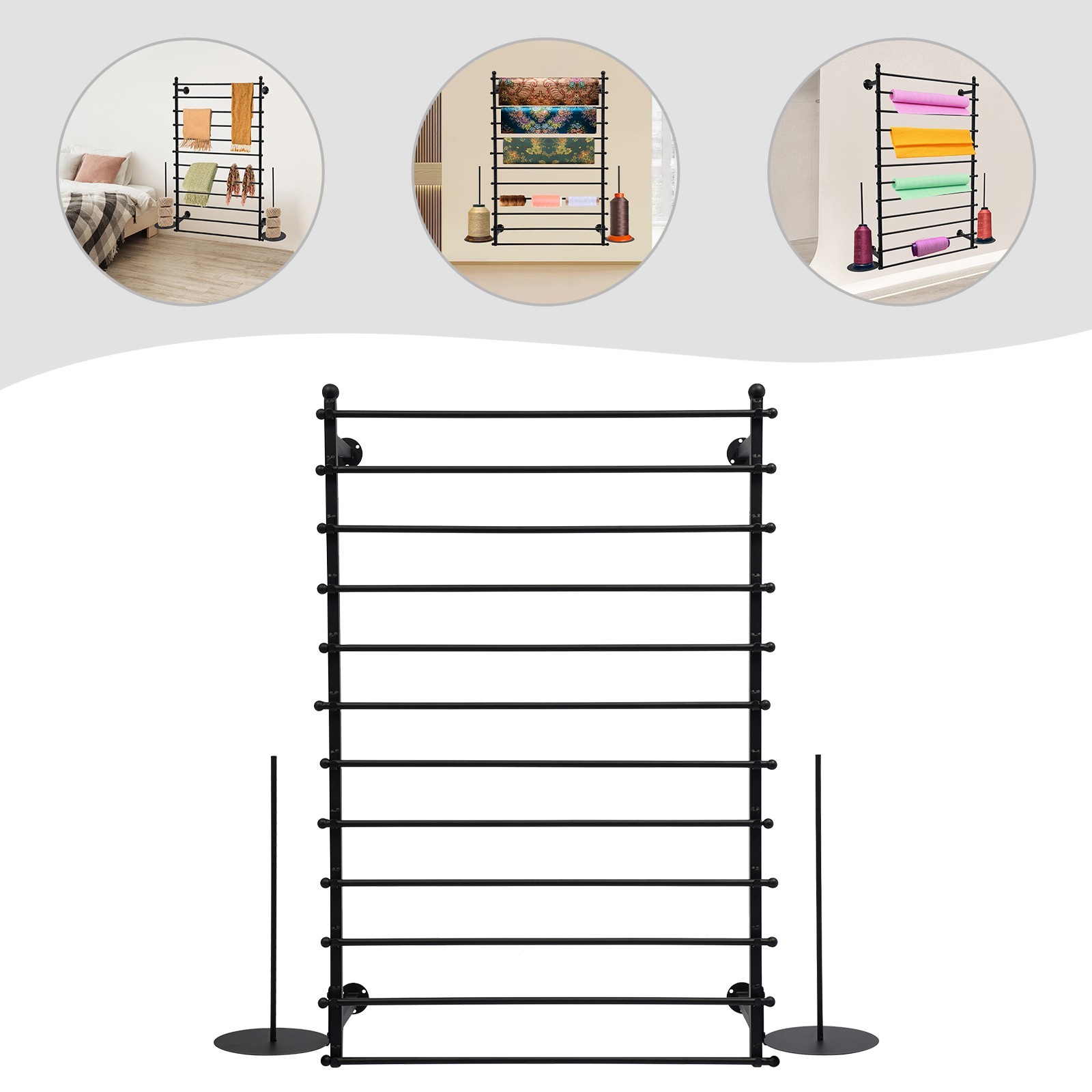 Wall Mounted Scarf Rack, Wall Display Rack, Towels Storage Rack Durable New