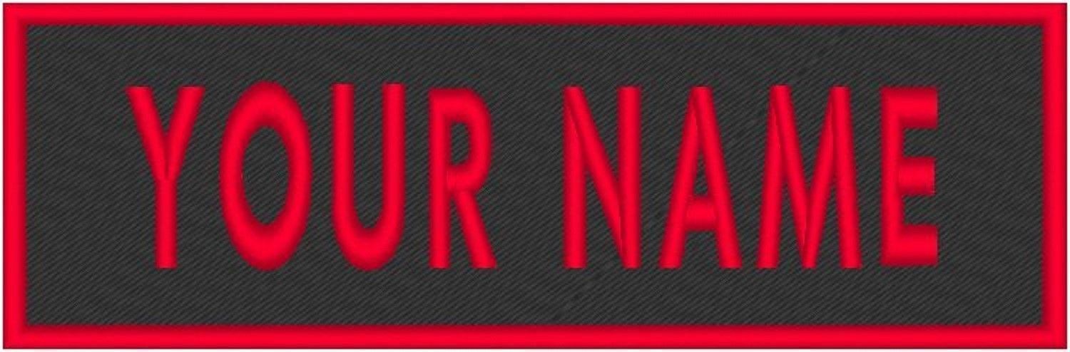 Tactical Custom Embroidered 12" x 4 1/2"  Name Tag Patch W/ Hook & Loop