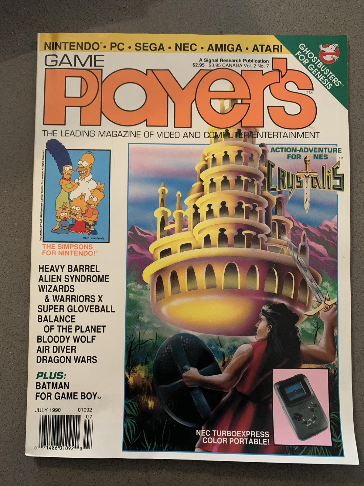 Game Players Magazine Vol. 2 #7 (Jul 1990) Simpsons Crystalis Batman