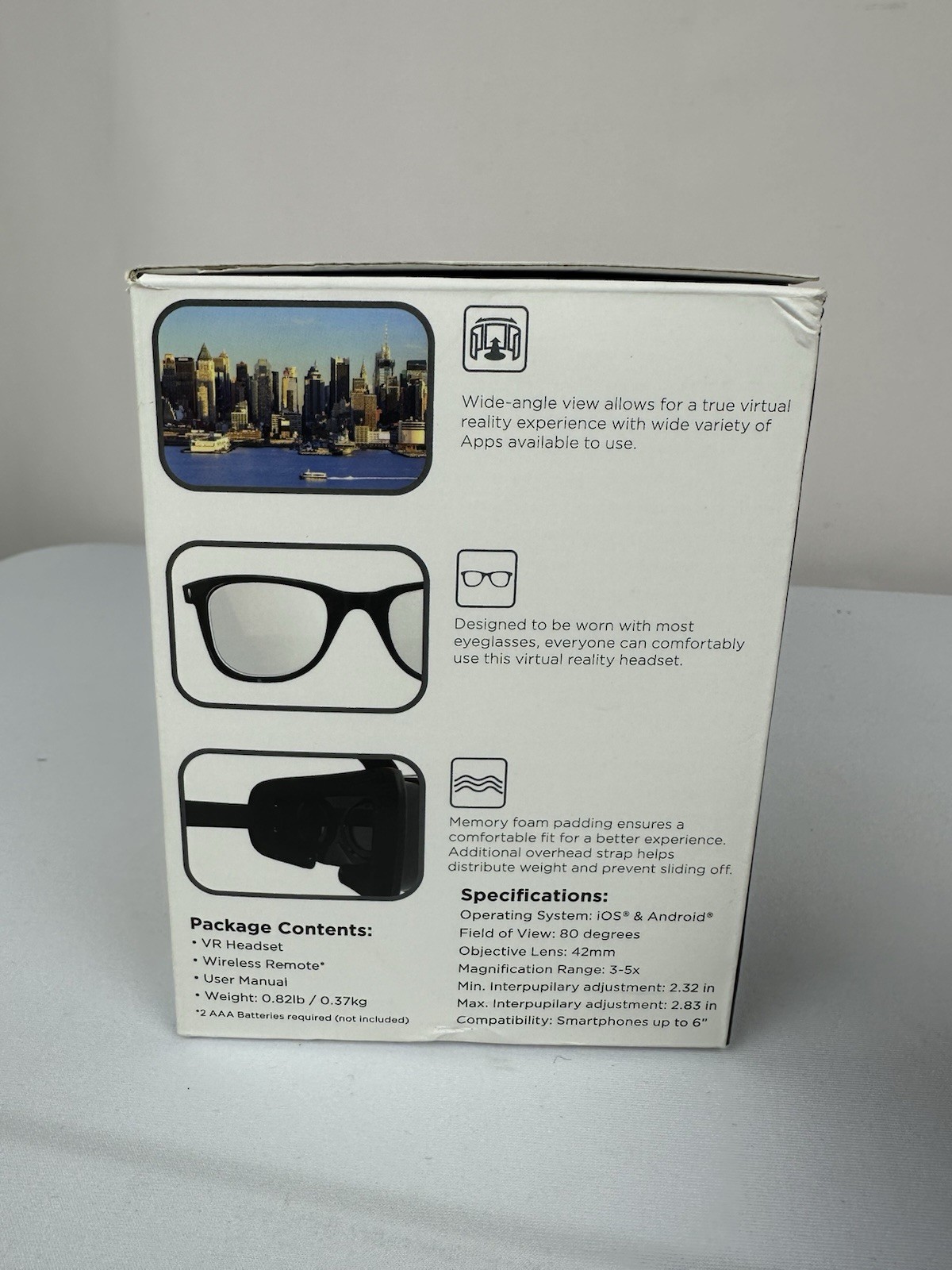 Cynocular's VR Virtual Reality App 3D Glasses Adjustable Headset Plus Remote New