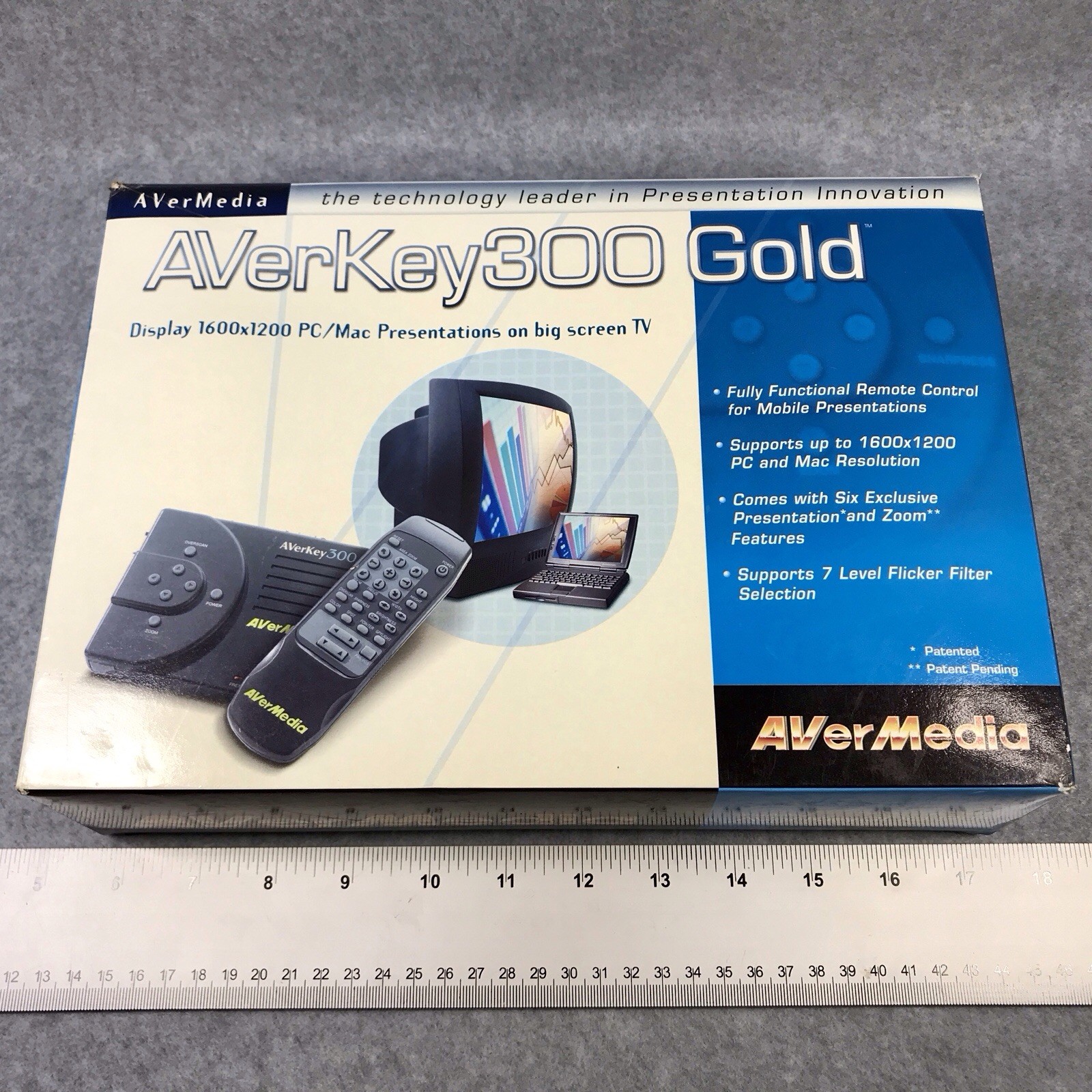 Vintage AVerMedia AVerKey300 Gold PC/Mac Audio Video To TV Converter Plug & Play