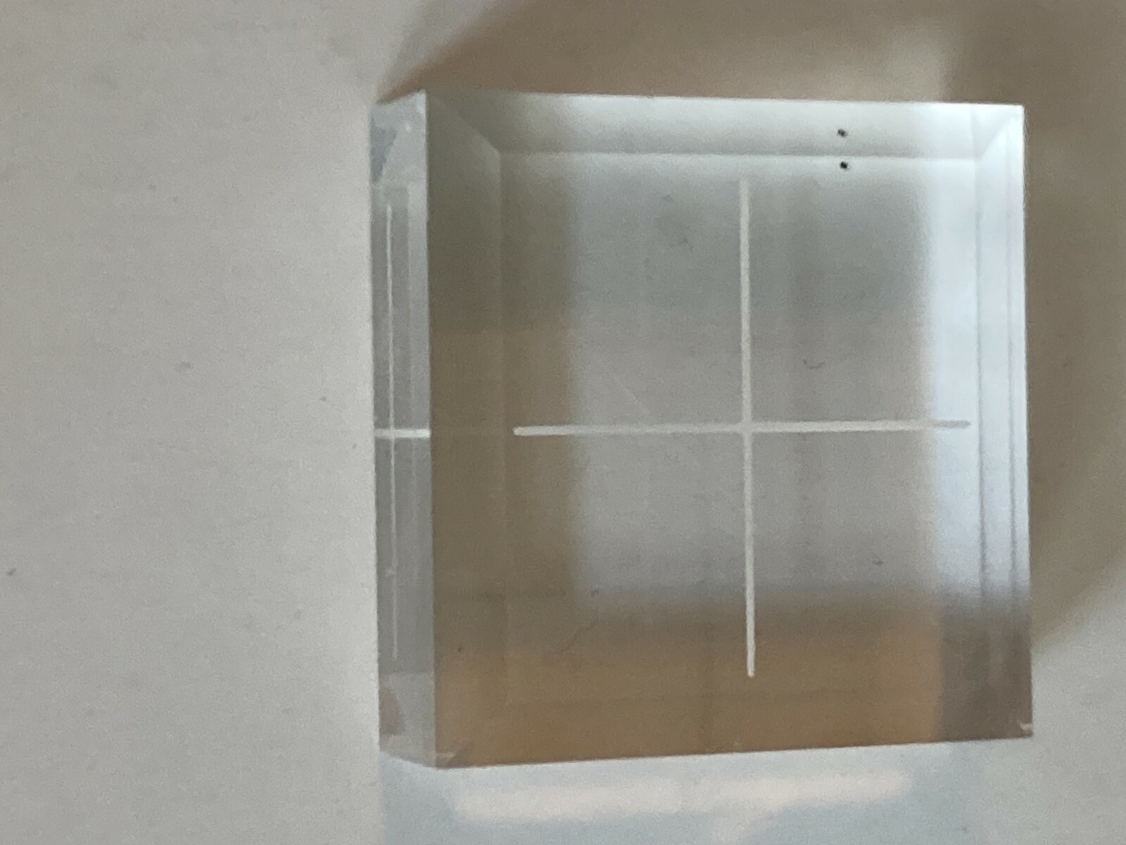 Acrylic Block Mount Stamping Square Grid Marked Lines Tiny 1 inch