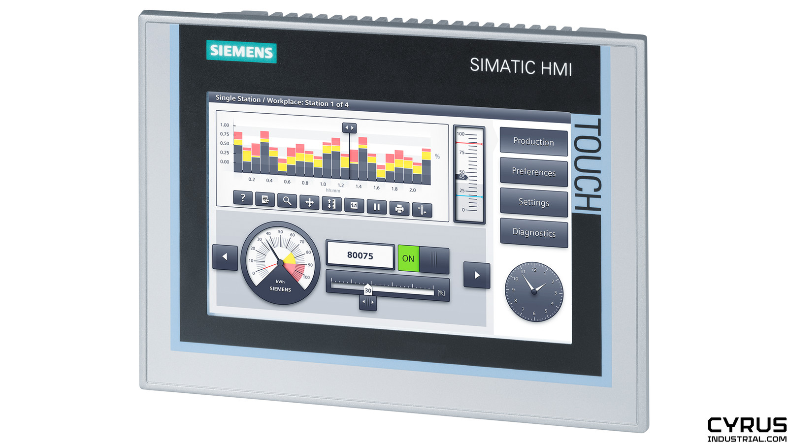 Siemens 6AV2124-0GC01-0AX0 | 6AV21240GC010AX0 SIMATIC HMI TP700 Comfort Panel 7"