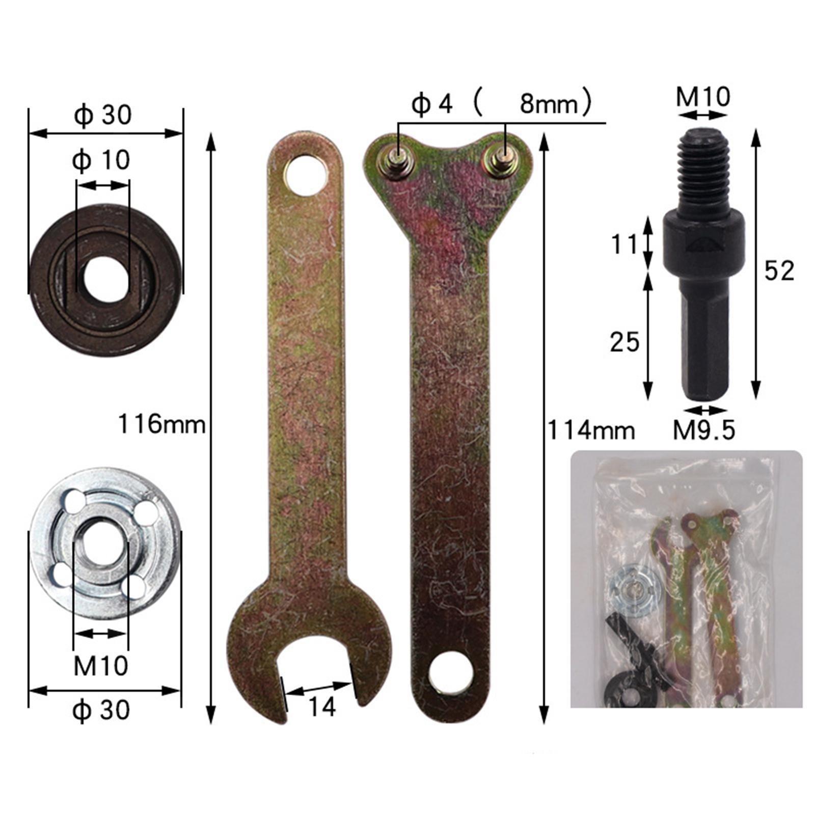 Angle Grinder Connecting Rod Adapter Iron Mandrel Conversion Tool Set for