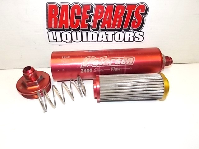45 micron Peterson 2400 inline oil / fuel filter #10 ends race wix  112524-16
