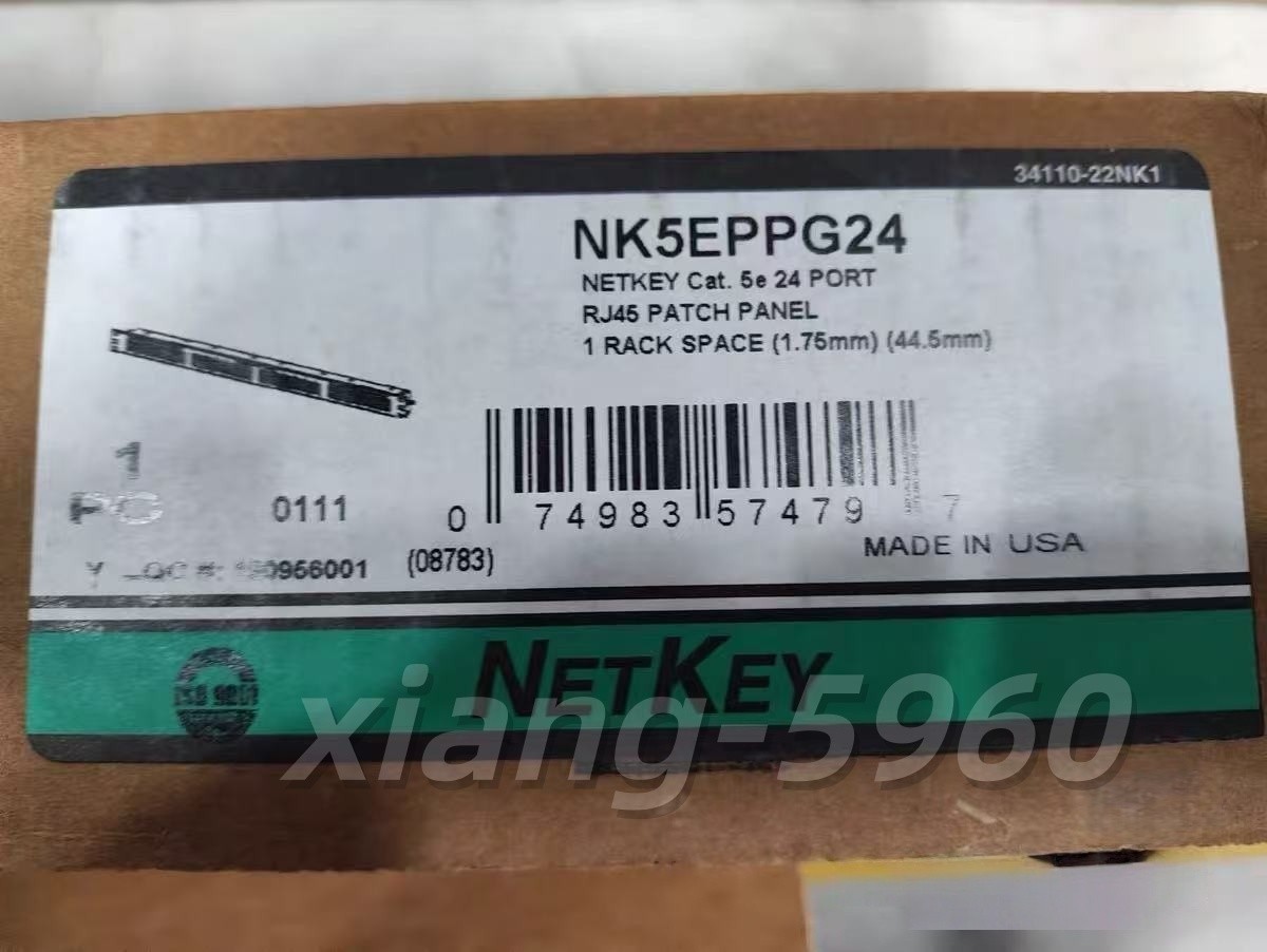 Panduit NK5EPPG24 Punchdown Patch Panel Category 5E, Flat, 24 Port, 1RU