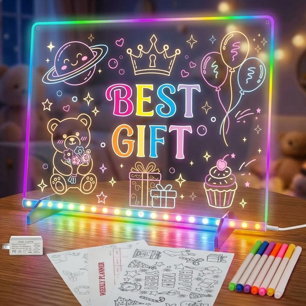 Drawing Board,13 Light Effects, Include Adapter, Drawing , Glow Doodle Note B...