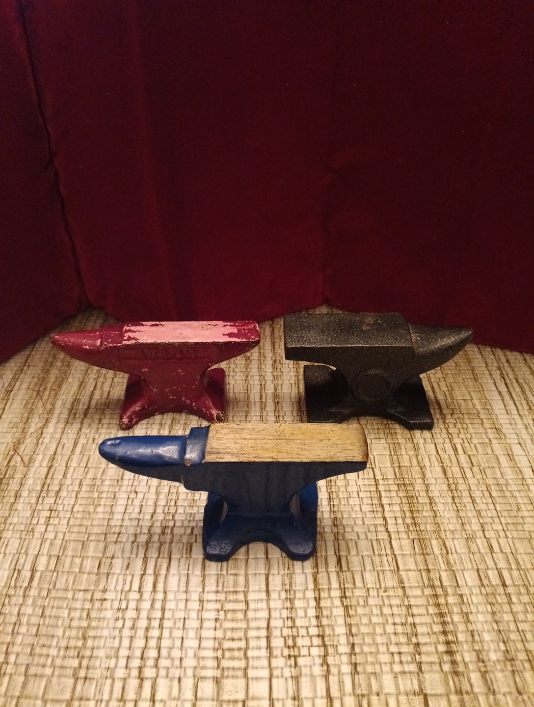 Collection Of (3) Vintage Mini (Jewelers Metal Anvils In Various Condition